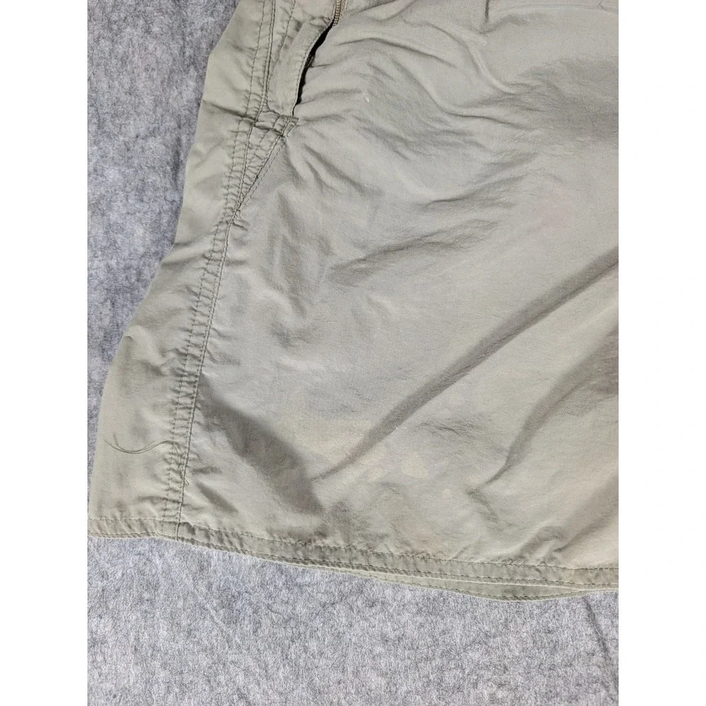 The North Face Mens Khaki Nylon Utility Hiking Shorts Zipper Pockets Regular M